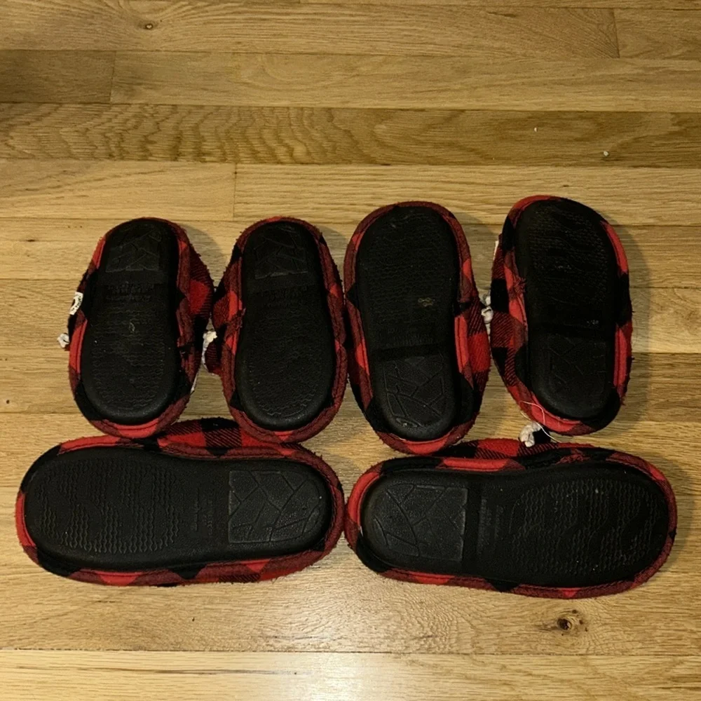 Red and Black Plaid Lil Bear Slippers